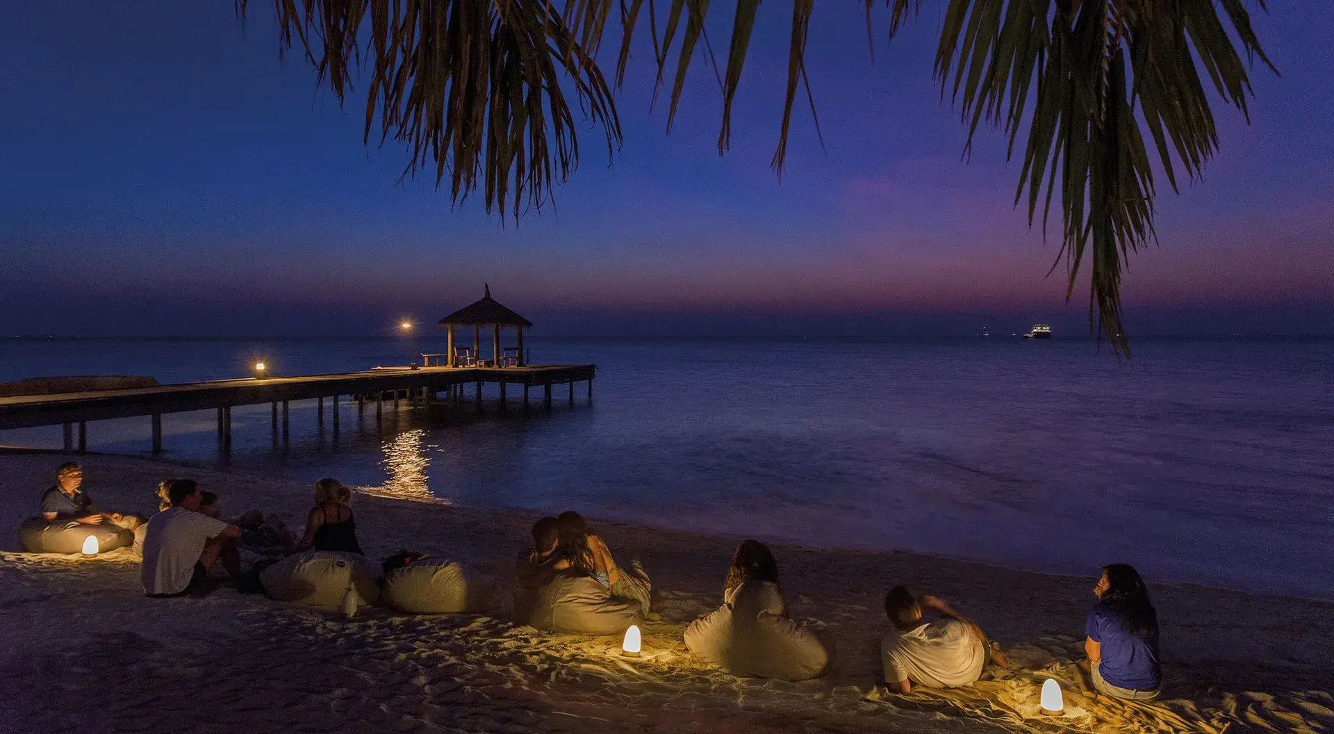 Private beach nights in the Maldives