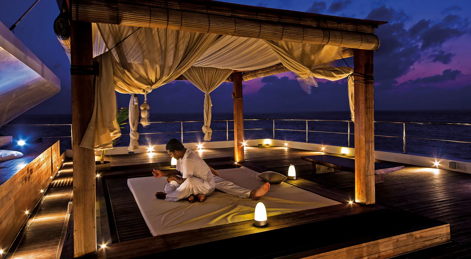 Private charter yacht with spa in the Maldives